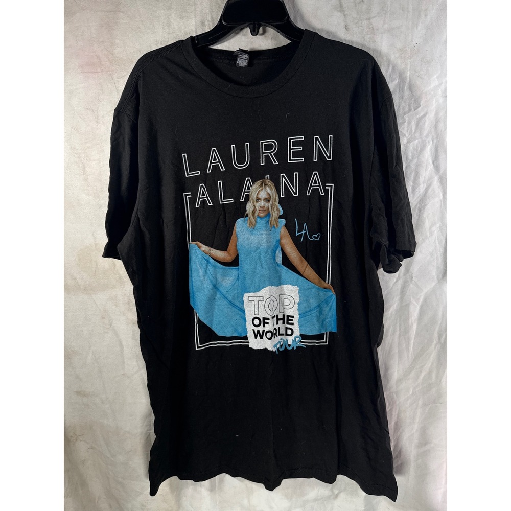 Lauren Alaina Top Of The World Tour Graphic T-Shirt Black 2XL Country Music Tee